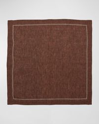 Brown Square Linen Napkin
