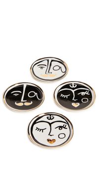 Jonathan Adler Marseilles Coasters Black One Size