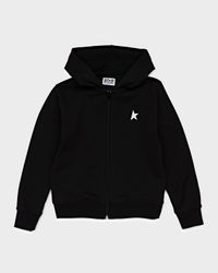 Boy's Star Zip Up Hoodie, Size 4-10