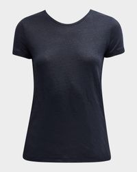 Stretch Linen Crewneck Tee