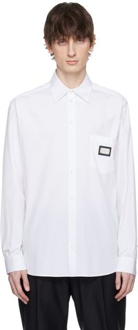 Dolce&Gabbana White Martini-Fit Shirt