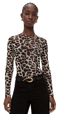 LE BOP Hannah Thong Bodysuit Leopard XXS