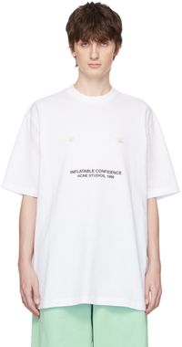 Acne Studios White 'Inflatable Confidence' T-Shirt