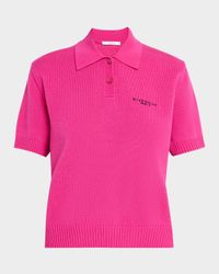 Short-Sleeve Cashmere-Wool Polo Shirt