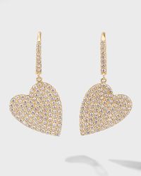 Flawless Heart Dangle Earrings, 32mm