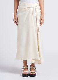 Imperial - Jupe longue drapée - Taille M - Blanc