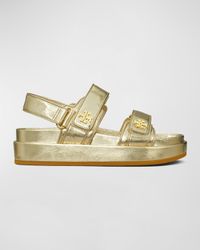 Kira Metallic Dual-Band Sport Sandals