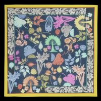 Au Printemps Paris - Echarpe carré imprimée en coton - Taille Unique - Multicolore