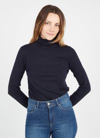 Maison 123 - Tee-shirt droit col roulé - Taille XL - Bleu