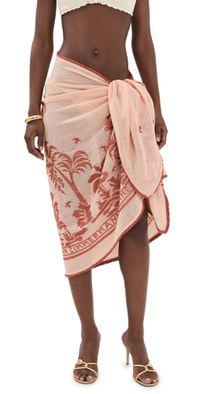 Zimmermann Woven Pareo Blush/Rust One Size