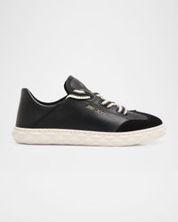 Diamond Light Flex Mixed Leather Low-Top Sneakers