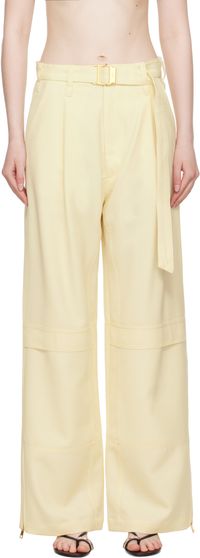 AMI Paris Yellow Wool Cargo Pants