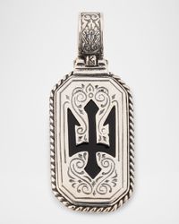 Men's Hydra Sterling Silver Onyx Pendant