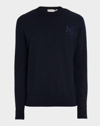 Men's Monogram Applique Crewneck Sweater