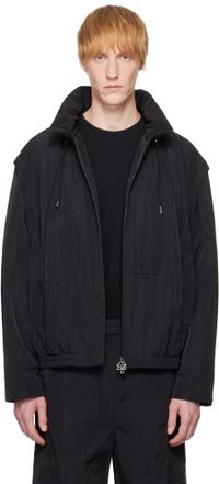 WOOYOUNGMI Black Nylon Track Jacket