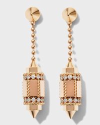 18k Rose Gold & Diamond Drop Earrings