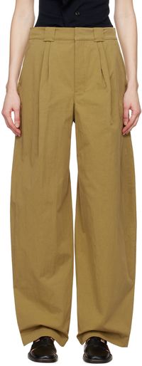 LEMAIRE Khaki Wide-Leg Trousers