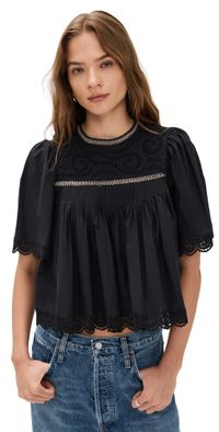 Sea Larissa Embroidery Top Black S