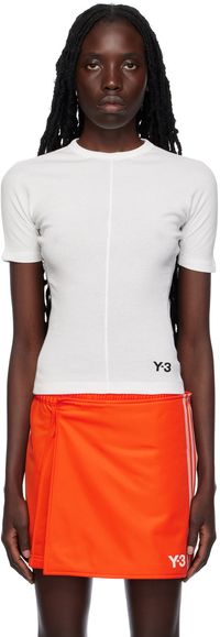 Y-3 White Fitted T-Shirt