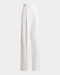 Pleated Wide Leg Trousers