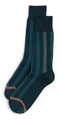 Paul Smith Jimini Stripe Socks Dark Olive One Size