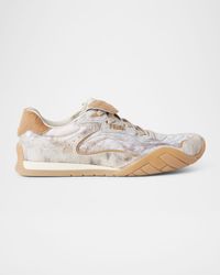 Wave Pulse Mixed-Media Sneakers