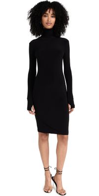 Norma Kamali Kamali Kulture Turtleneck Dress Black L