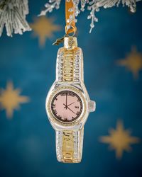 Silver and Gold Watch Christmas Ornament