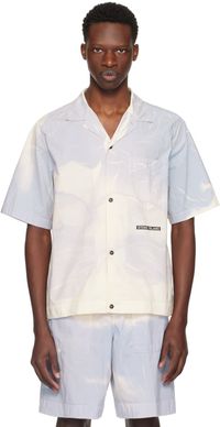 Stone Island Blue Printed Shirt