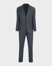 Men's Wool Micro-Houndstooth Two-Piece Suit