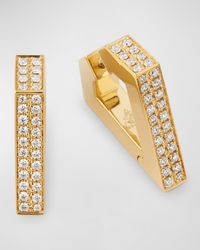 18k Yellow Gold Maxi Brute Diamanti Earrings