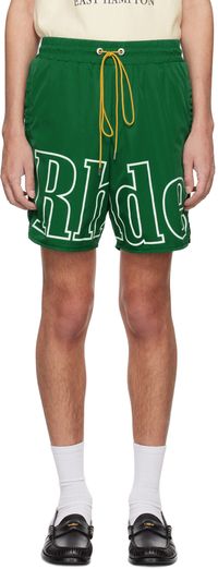 Rhude Green Drawstring Shorts