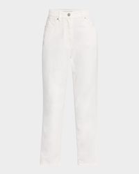 High-Rise Denim Capri Pants