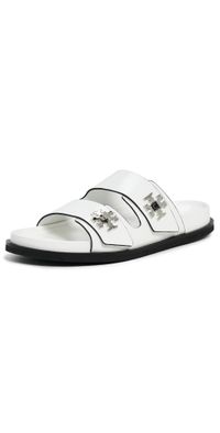 Tory Burch T Lock Sport Slides Cloud 6.5