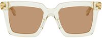 Bottega Veneta Yellow Square Sunglasses