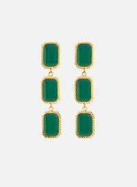 Aec Paris - Boucles d'oreilles pendantes kleio - Taille Unique - Vert