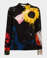 Azalea Floral Willa Placket Top