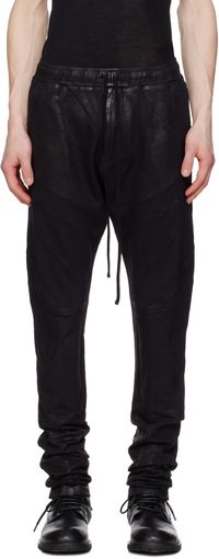 Julius Black Coated Sweatpants