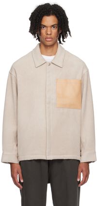 Izzue Blouson beige à logo gaufré