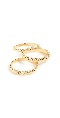 Gorjana Crew Ring Set Gold 8