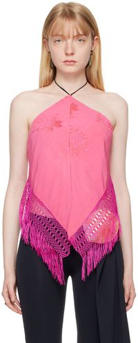 Conner Ives Camisole de style châle de piano rose