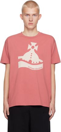 Vivienne Westwood Pink Sunken Orb Classic T-shirt