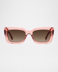 cailin rectangle acetate sunglasses