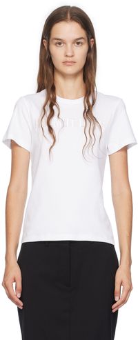 Helmut Lang White Slim Logo T-Shirt