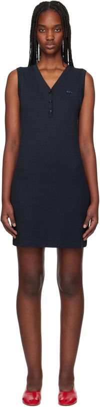 Maison Kitsuné Blue Baby Fox Patch Ribbed Minidress