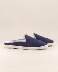 Angarde - Mule femme lin, jean ciel - Taille 42 - Bleu