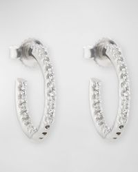 Tiny Inside-Out CZ Hoop Earrings