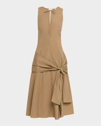 Cotton Poplin Wrap Dress