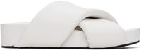 Jil Sander White Padded Slides