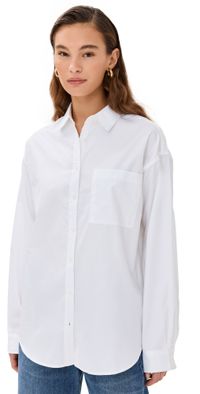 Joe's Jeans The Boyfriend Button Down Shirt Optic White S